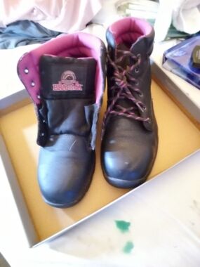 Brahma Women's Black Work Boot with Steel Toes